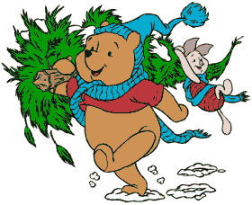 Winnie de Pooh met kerstboom