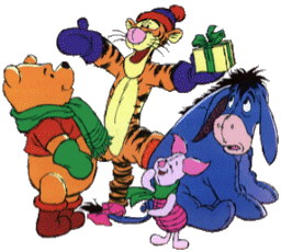 Kerst Winnie de Pooh, Yeoor, Teigetje en Knorretje