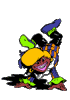 zwarte piet handstand