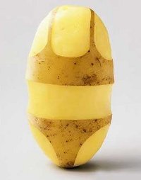 aardappel in bikini