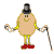 dansende aardappel met stok
