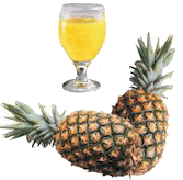 ananas en glas sap