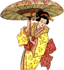 Chinese dame met parasol