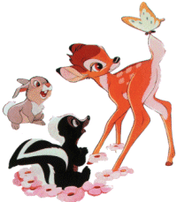 Bambi en andere disneyfiguren
