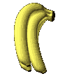 tros bananen draait rond