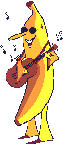 banaan speelt gitaar