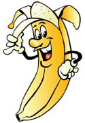 banaan met gezicht en armen