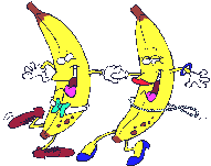 twee dansende bananen