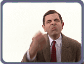 mr.Bean trekt rare gezichten
