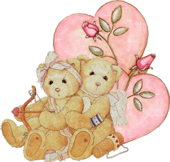 beren verliefd met twee harten