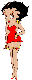 betty boop in rood jurkje