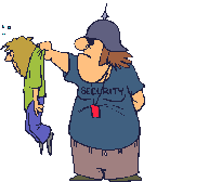 beveliging security pakt iemand op