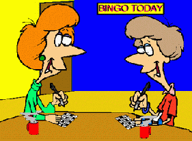 twee vrouwen spelen bingo