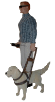 blinde man met hond