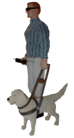 blinde man met hond