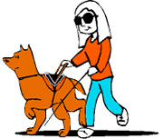 blinde vrouw met hond