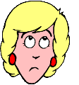 blondje lacht