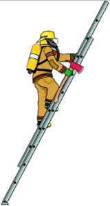 brandweerman op ladder plaatje