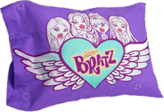 bratz plaatje van een paars kussen