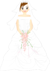 bruid in witte bruidsjurk