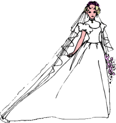 bruid in witte trouwjapon