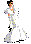 bruid met mooie witte trouwjapon