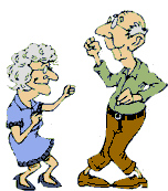 twee oude mensen dansen