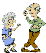 twee oude mensen dansen