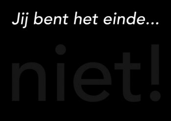 tekst jij bent het einde