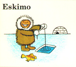 eskimo vangt vis in wak