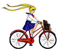 fietsen, meisje op fiets naar school