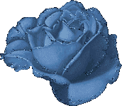 blauwe roos met glitter