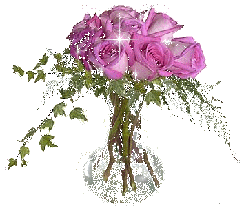 vaas met rose rozen