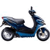blauwe scooter