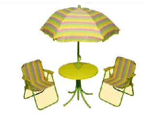 tuinset met parasol