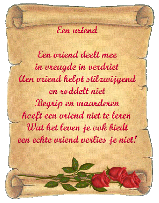 oorkonde vriendschap gedicht