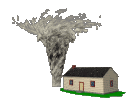 tornado bij huis